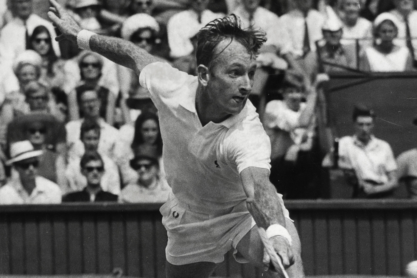 Rod Laver during the first Open Championships in 1968.