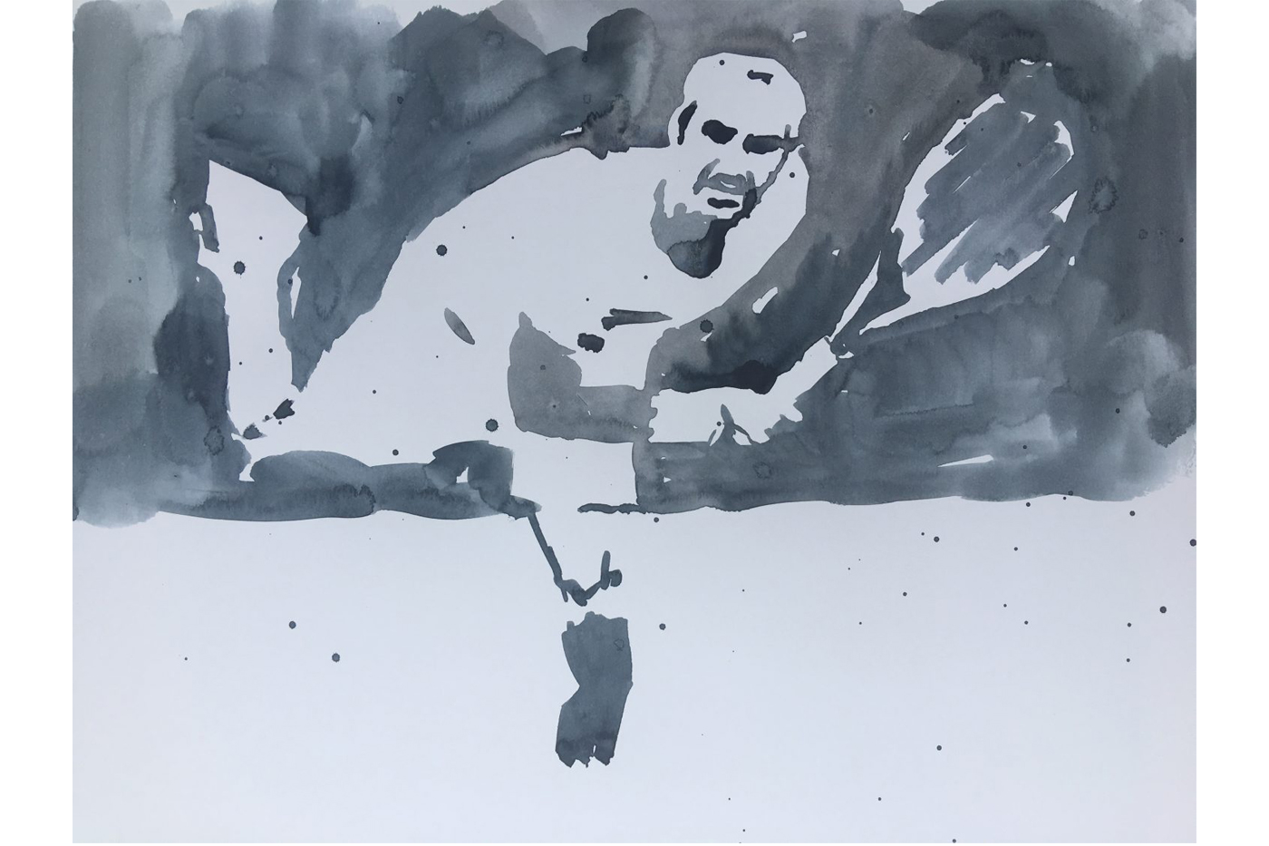 Roger Federer painting