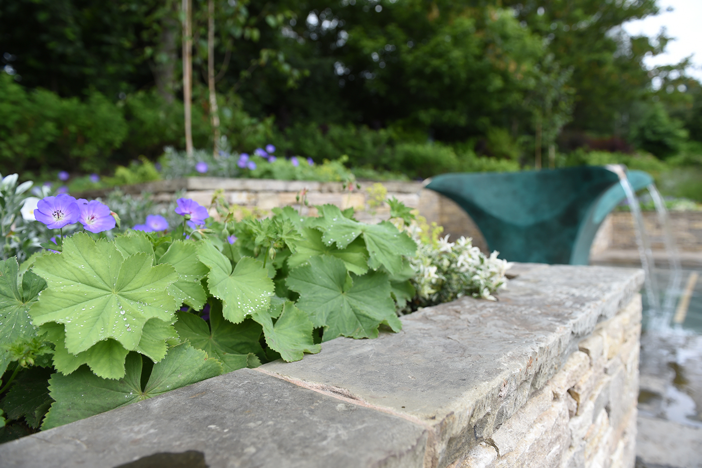His Royal Highness the Duke of Kent unveiled the Alchemilla fountain, on Day 1 of The Championships.