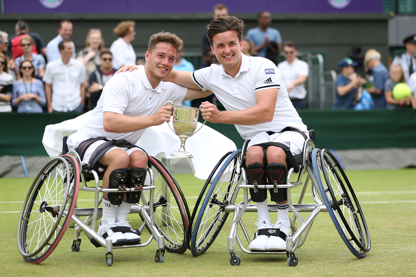 Reid and Hewett celebrate doubles victory